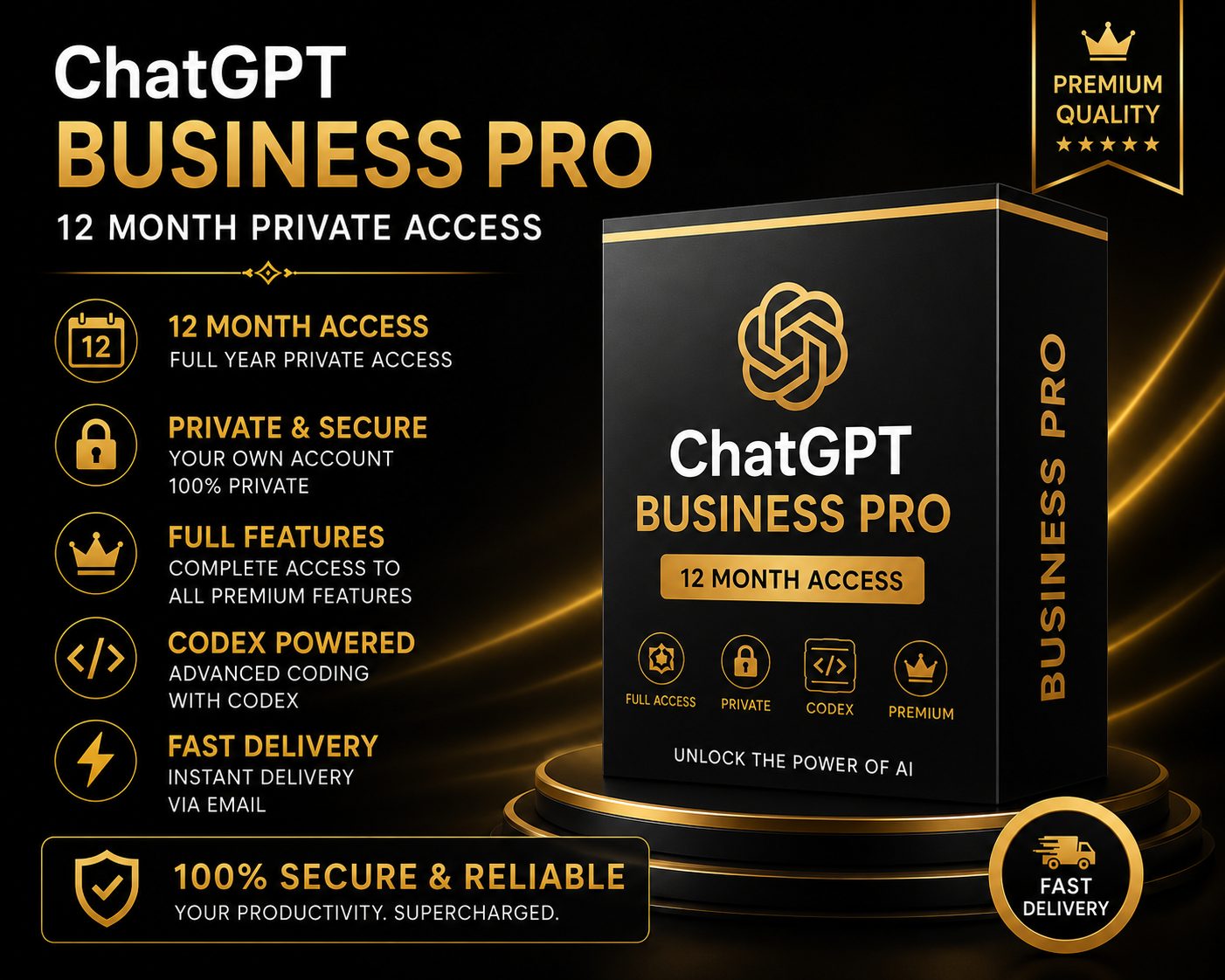 ChatGPT Private Business Pro + Codex 12-Month
