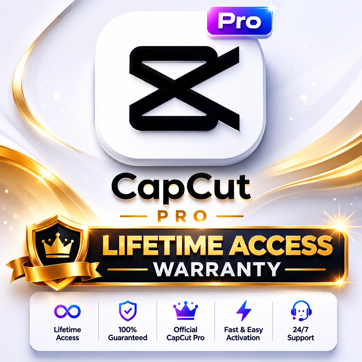 Capcut Pro Lifetime Access - Renewal Required Every 30days at Same price