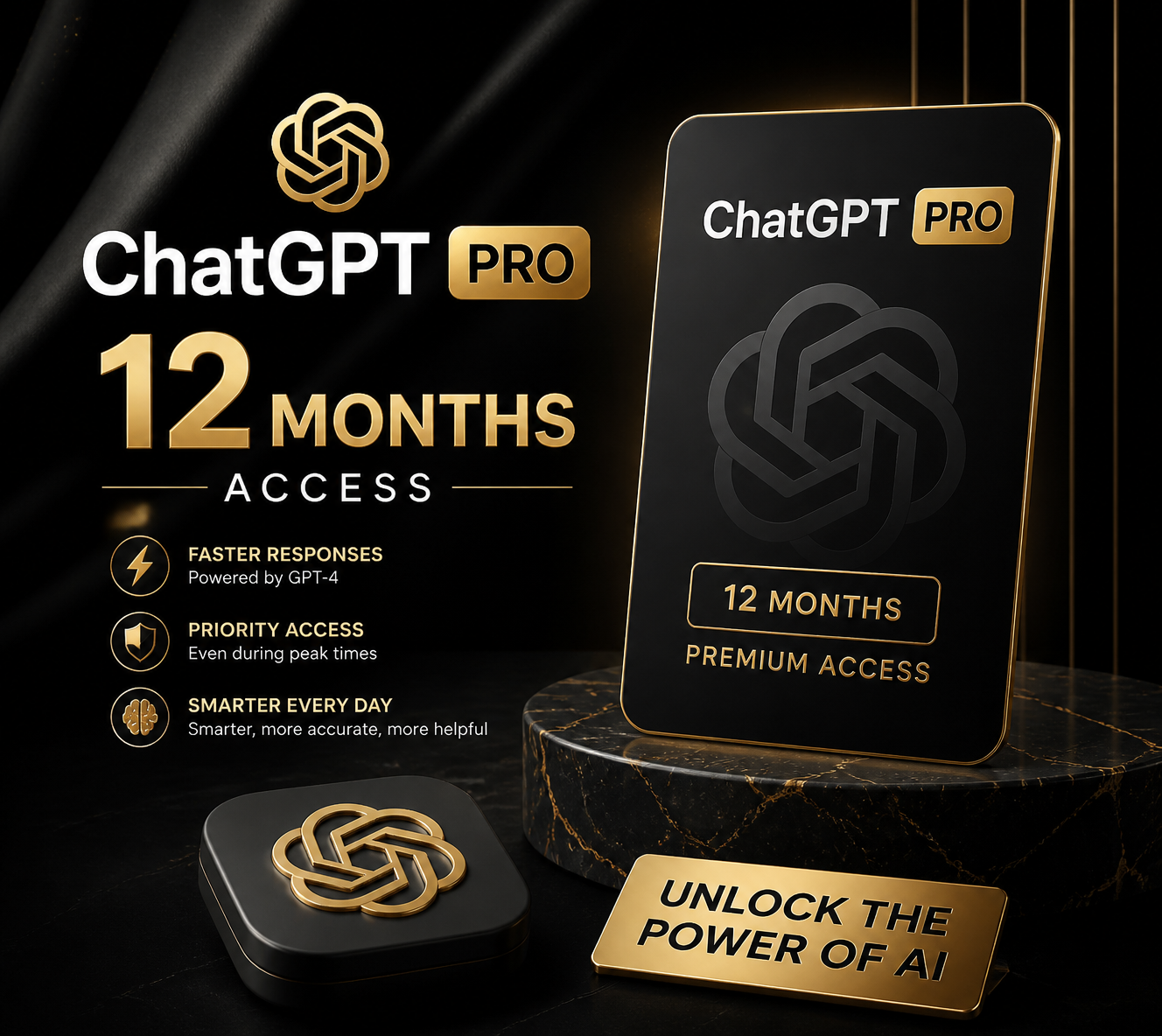ChatGPT Pro 12months Access | Best Price | Requires 30days Renewal At Same Price | Instant Digital Delivery