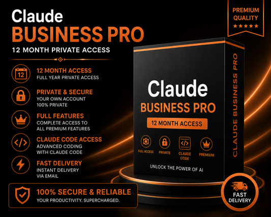 Claude Business Pro/Max Private Access – 12 Months | Individual Workspace Seat | Claude Code & Premium AI