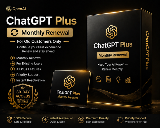 ChatGPT Plus Monthly Renewal – Existing Customers Only